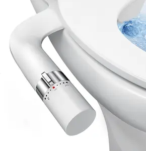 New Lightweight Adjustable Water Pressure Bidets Dual Nozzle Sprayer Non Electric Ultra Slim Bidet Attachment for Toilet