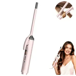 3/8 Inch Curling Iron, 9mm Tiny Curling Wand, Long Barrel Curling Iron,17 Adjustable Temp, Hair Curler for Short & Long Hair, Thin Curling Iron Wand for Home & Salon Use, Hair Styling Tool for Women