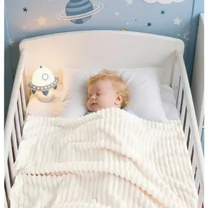 Baby Blanket for Nap Time, Soft Plush Toddler Sofa Cover, Multifunctional Coral Fleece Wrap Blanket, Drawstring Flannel Baby Blanket, Drawstring Design, Multipurpose Comfy Bedding, Soft Warming Bedding