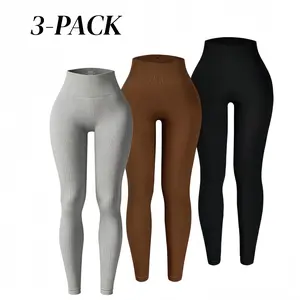 3 Pack High Waist Lifting Leggings for Women Butt Enhancing Yoga Pants Tummy Control Compression Bottoms for Gym Yoga Daily Wear Sporty Casual Fashion  tight sweatpants