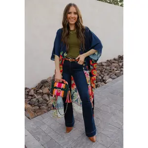 Boho Luxe Styling with the Giant Floral Kimono Duster