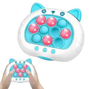 Pop Toy Fast Push Game, Light Up Electronic Fidget Toys Bubble Handheld Game Travel Birthday Gifts for Age 5 6 7 8 9 10-12-18 Year Old Kids Adults Girl Boy (Blue Cat)