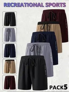 Men's Letter Print Leisure Shorts, Casual Comfy Breathable Athletic Shorts for Summer, Shorts for Men, Men's Bottoms for Daily Wear, Men Shorts, Jogging Shorts, Breathable Fitness Shorts, SummerSportsShorts Please refer to the size chart before purchasing