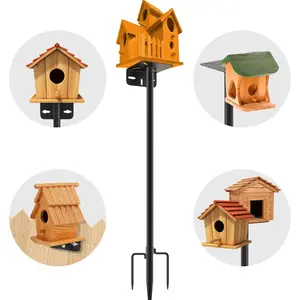 80 Inch Adjustable Bird Feeder Pole,Bird House Pole Suitable for Feeders & Birdhouse,Weather Station,Heavy-Duty Rustproof Design,Enhance Outdoor Decor & Birdwatching Experience