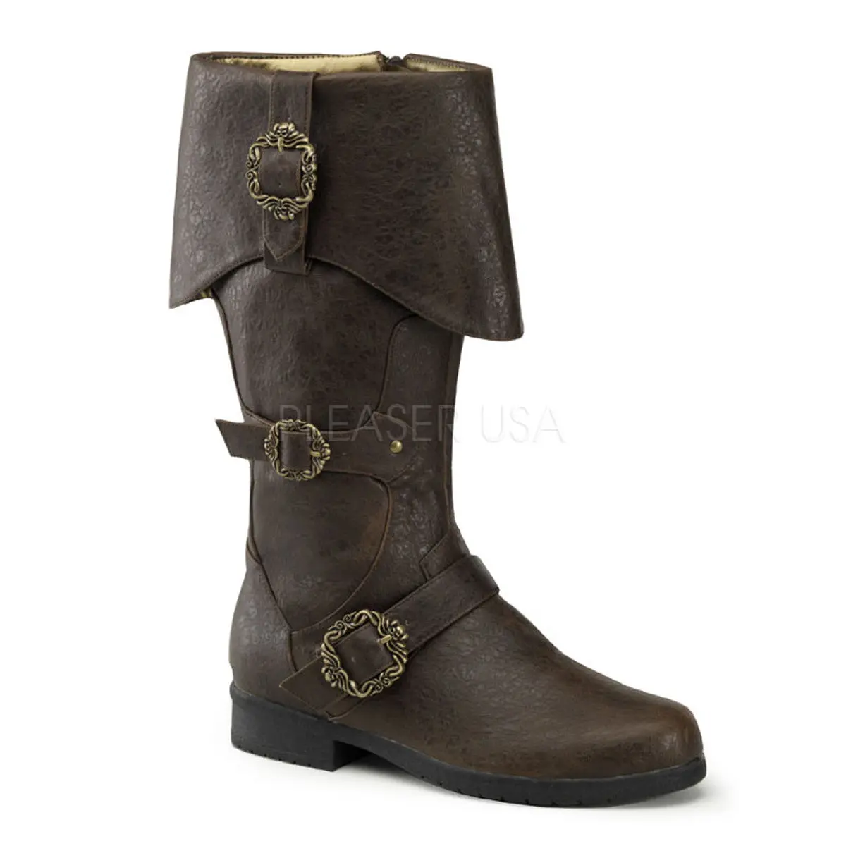 CARRIBEAN-299 Men's Brown Renaissance Boots - Stylish Shoe for Historical Themed Events, Durable Footwear for Daily Wear