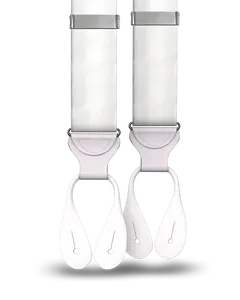 White Silk Suspenders