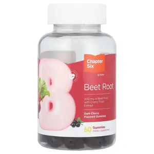 Chapter Six Beet Root Gummies, Dark Cherry, 60 Gummies