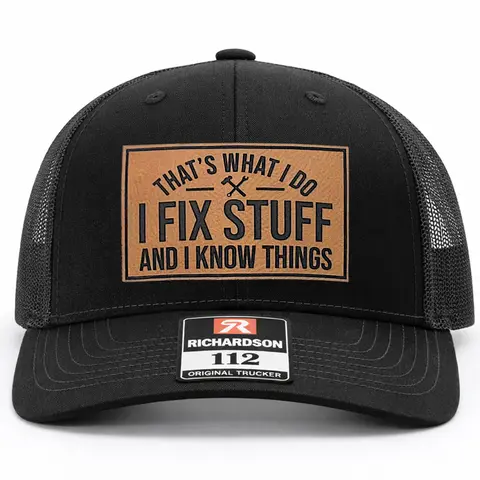 I Fix Stuff Richardson 112 Leather Patch Hat