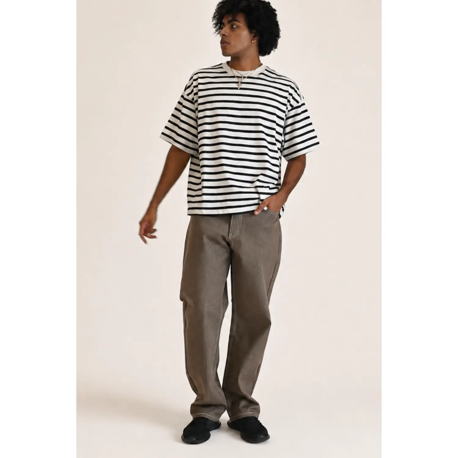 Men's Baggy Raw Denim Jeans