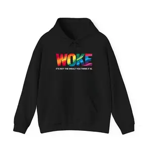 Woke Hoodie for Social Justice, Human Rights, and Equality; Unisex Political Gift Pullover for Men and Women, Casual Daily Wear	