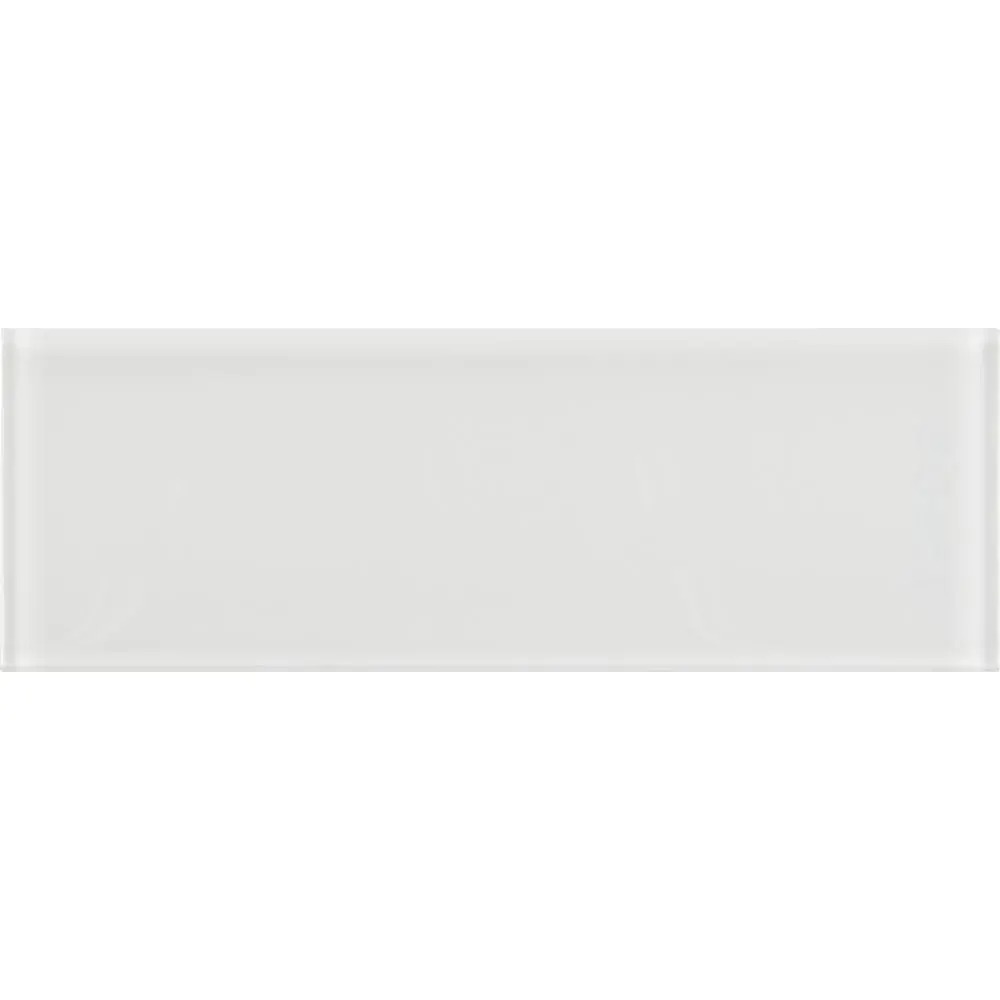 York Lucent White 4x12 Glass Tile Sample