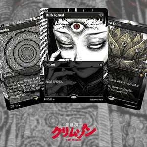 MTG Proxy Commander Deck – Ito Junji Inspired Horror Art Black & White | Custom Magic The Gathering Gift for EDH Players