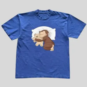 Curious George Monkey Cartoon Unisex T-shirt,  Vintage 1996 Cartoon Graphic, Y2K 2000s Retro Tee