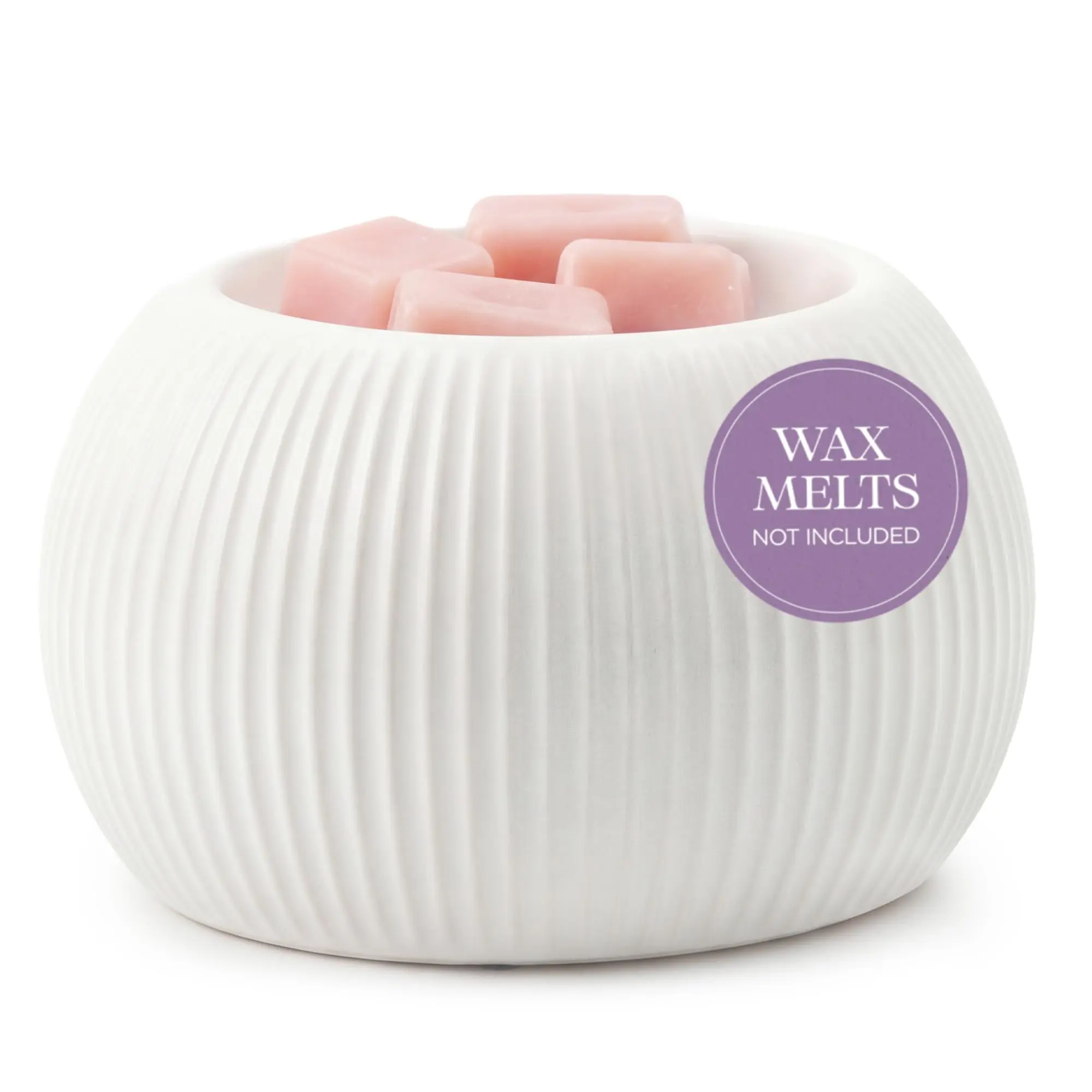 Scentsy White Fluted Wax Warmer, Electric Ceramic Home Warmer for Wax Melts