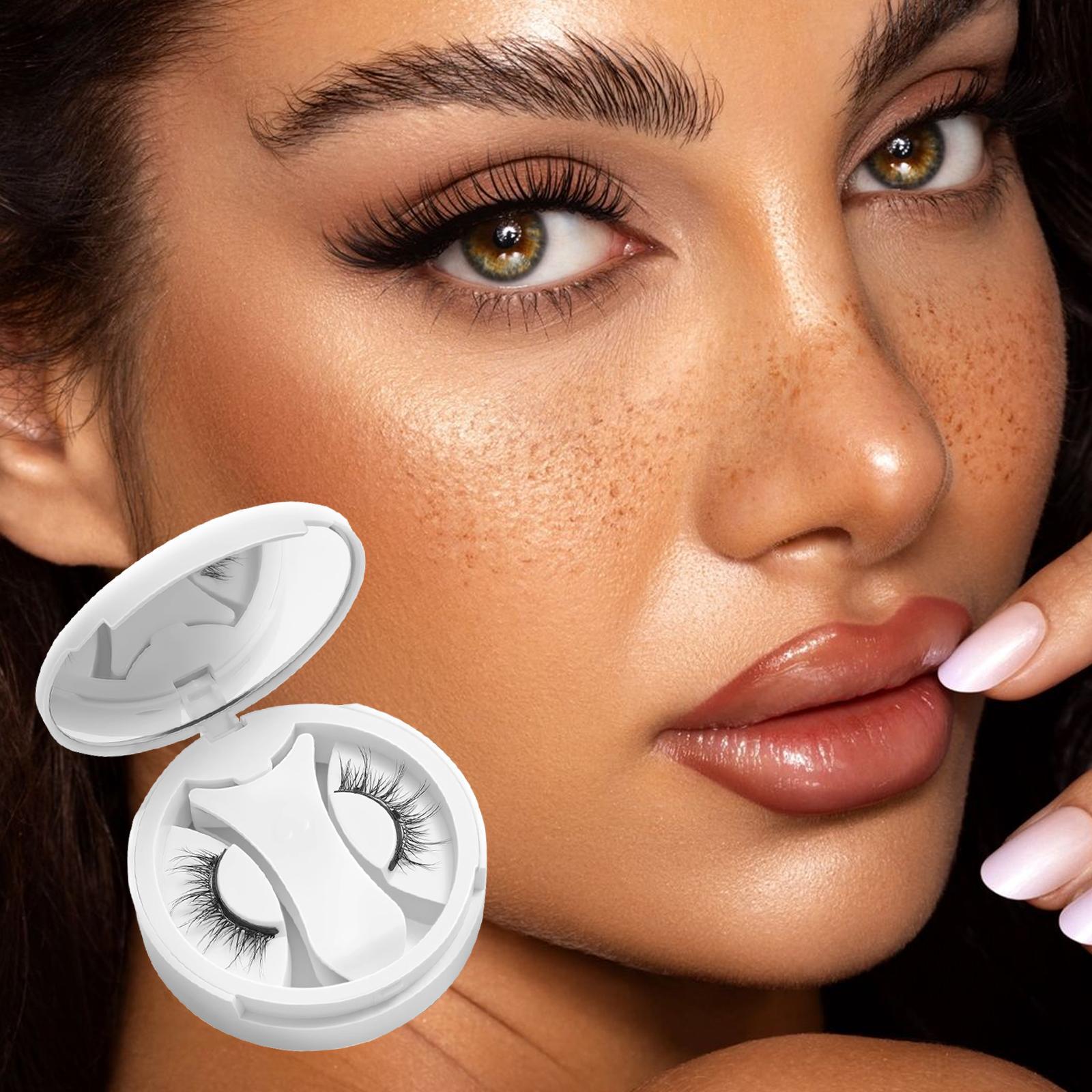 Magnetic Lash Set 5 Pairs with 1 Clip No Glue Required Reusable Natural False Lashes for Eyelashes Makeup Cosmetic DealsforYoursdays