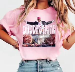 Daddy's Home - Trump - Design 1 - Unisex Apparel Top Womenswear Piece Statement Streetwear Tshirt Summer Comfort Casual Crewneck