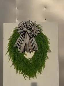 Neutral Farmhouse Interchangeable Designer Bow | Wreath Accent Bow Only