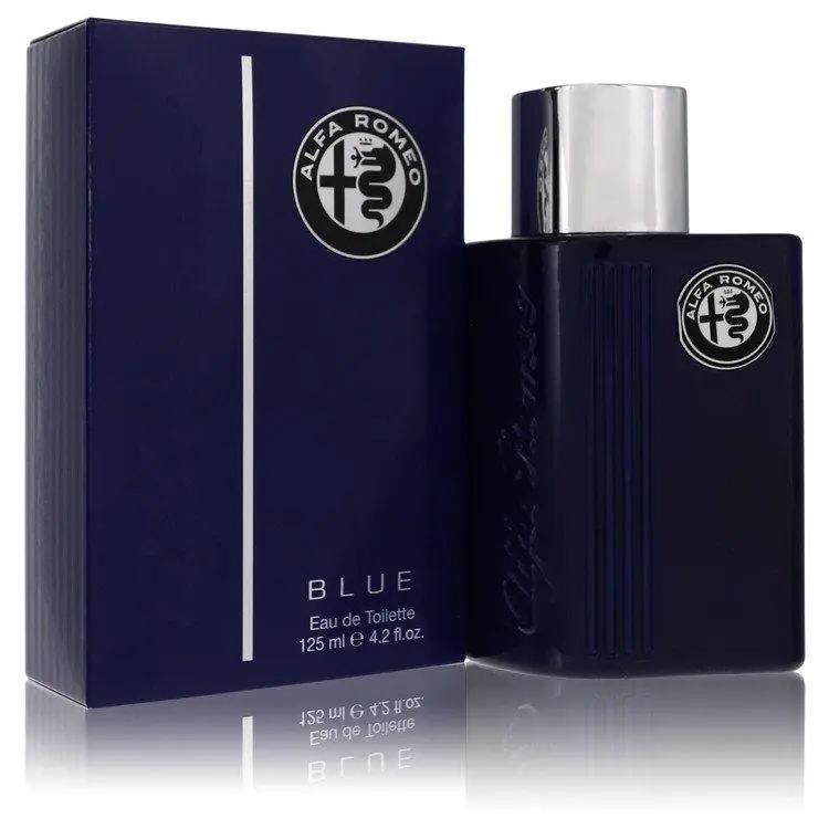 Alfa Romeo Blue EDT Spray - 4.2oz Italian Automotive-Inspired Men's Fresh Aquatic Cologne, Cool Crisp Clean Aromas, Long-Lasting Daily Wear Signature Scent