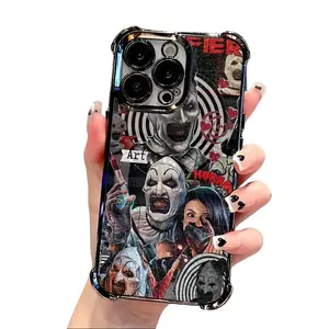 Art The Clown Horror T-Terrifier Phone Case Compatible with for iPhone 17 16 15 14 13 12  Pro Max Plus; Features a Transparent, Soft Back Cover Designed to Prevent Falls, Phone Case