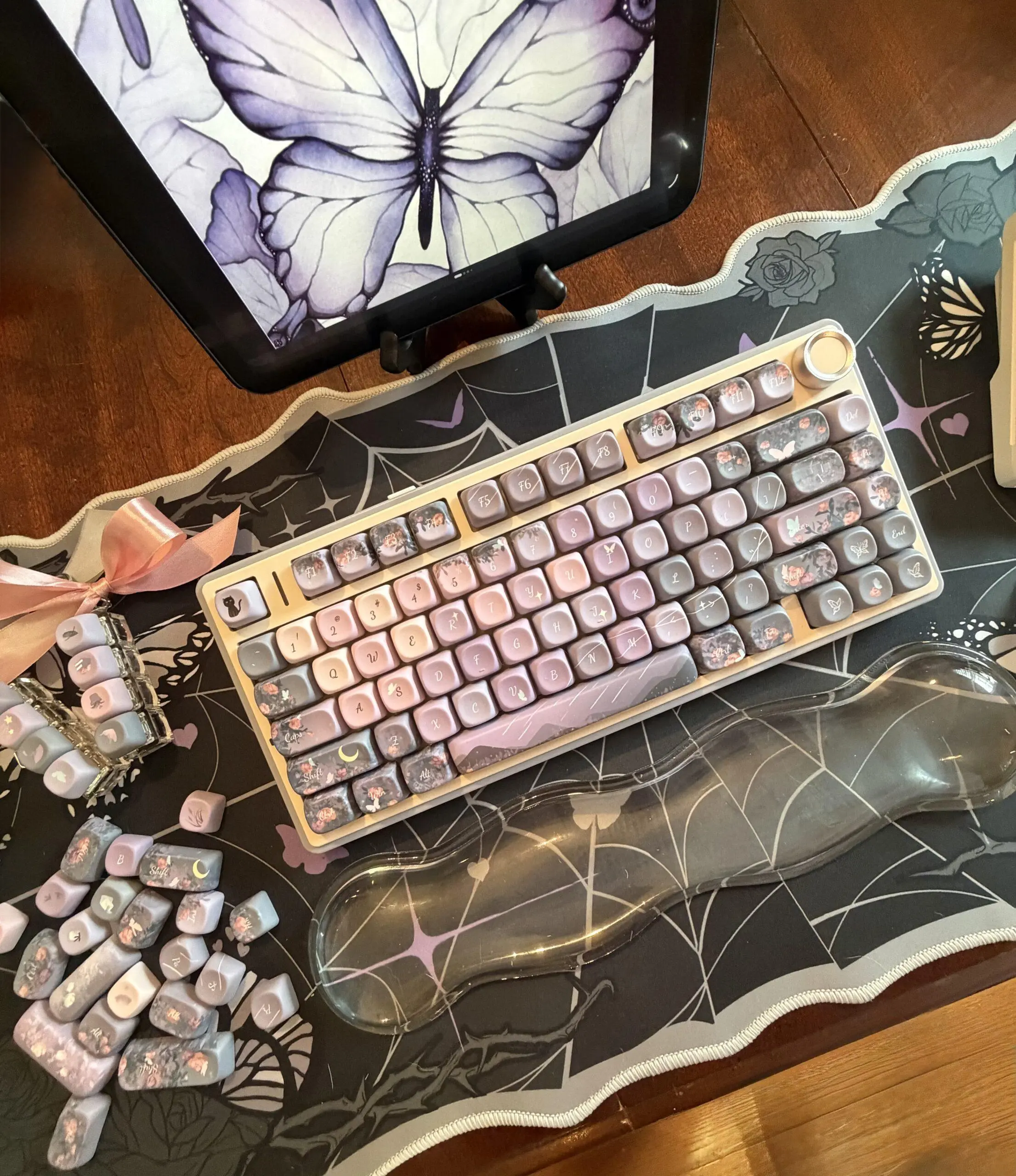 Moonlight Butterfly Vs II Mechanical Keyboard Full Set (in Collaboration with Click Therapy Studio)