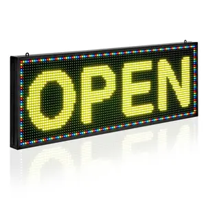 VEVOR Programmable LED Sign, P10 Full Color Flexible Digital Scrolling Panel, DIY Custom Text Pattern GIF Display Board, Bluetooth APP Control Message Shop Sign for Store Business Advertising, 40x14 in
