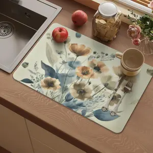 Vinyl Placemats Set of 4-12X17 Inch - Heat Resistant Washable Place Mats Waterproof Non-Slip Wipeable Table Mats for Dining Table Decor, Spring Plastic Placemat NEIGELUO