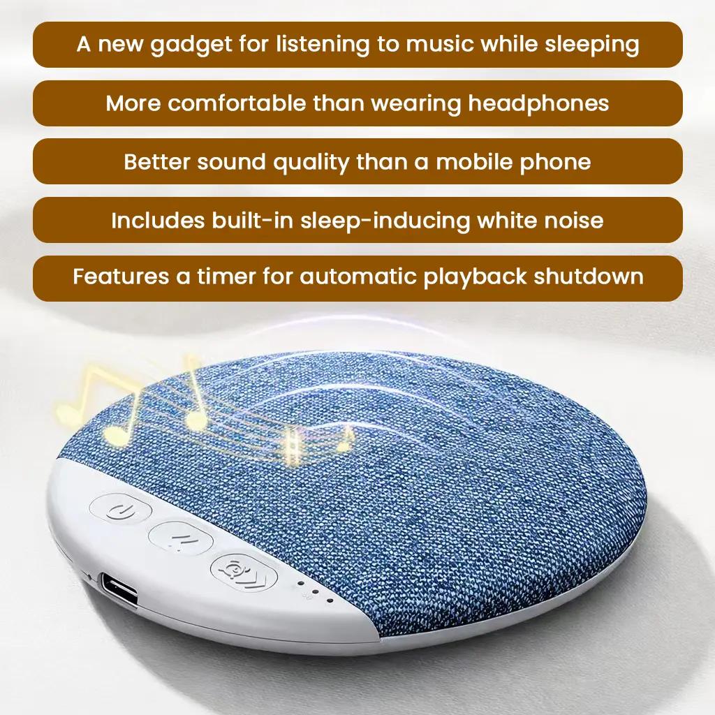 Ultra-Thin Bluetooth Pillow Speaker, Excellent Sound Quality, Ultra-thin At Only 1 cm, Features White Noise For Deep Sleep, Bluetooth 6.0, Perfect for Bedtime Music & Audiobooks, Headphone-Free Sleep Speaker, Compatible with Android & iOS