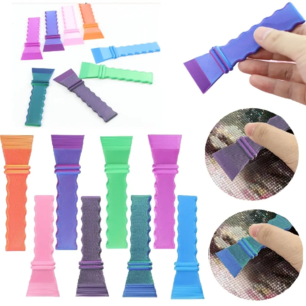 DIY Water Ripple Shape Long Correction Tool, Compact Diamond Painting Repair & Alignment Tool, Multi-Color Options for Cross Stitch Accessories, Diamond Art Tools