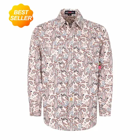 6.5 oz Lightweight Printed FR Shirts With Pearl Snap