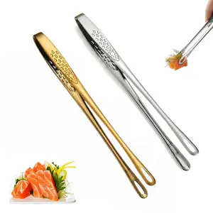 2 PCS 11 Inch Stainless Steel BBQ Tongs, Korean Grill Tweezers for Cooking, Hot Pot, Salad, Fish, Steak, Barbecue, Buffet and Meat Handling