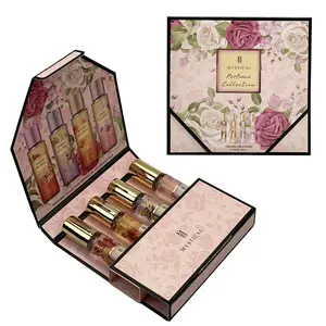 Perfume Collection Long-lasting Floral Fragrance for Dating Party Bar Perfume Thanksgiving Christmas Valentine's Day Gift Rose Scent Glam Style 20ml*4