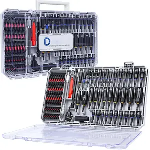 86PCS Magnetic Impact Nut Driver Set&Bit Set,SAE&Metric,CR-MO Nut Drivers(32pcs),S2 Steel Bits(45pcs),Ratchet Wrench,Ball-Head Adapters,Quick-Release Bars,Universal Socket,Flexible Shaft,Angle Driver