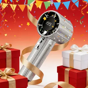 2026 New Diamond Handheld Fan, Long Battery Life, Portable Outdoor Indoor Use, Perfect Gift for Holidays and Valentine's Day
