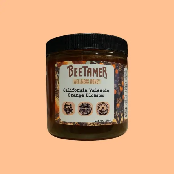 BeeTamer's California Valenica Orange Blossom, Raw Honey, Sweet