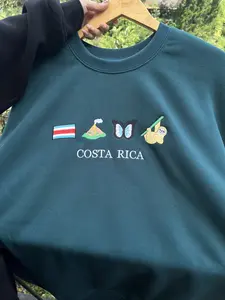 COSTA RICA Embroidered Sweatshirt For Machine, Costa Rica Flag, Arenal Volcano, Toucan, Carreta, Oxcart Festival