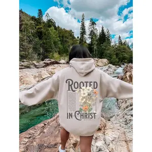 Rooted In Christ Hoodie Christian Sweatshirt Spiritual Sweatshirt Faith Based Shirt Christian Merch Christian Streetwear  T-shirt, sweater and Hoodie