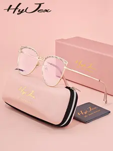 HyJex Unisex Fashion Premium Craftsmanship Literary Full Frame Plano Glasses Exquisite Elegant Butterfly Frame Plano Glasses