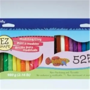 Polyform NDC52 Ez Shape Modeling Clay- 52 Pieces Color Sampler