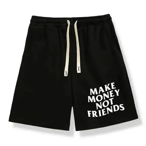 Men's Slogan Print Drawstring Waist Shorts, Athletic Shorts Casual, Streetwear Sports Shorts, graphic track shorts, Casual Sports Shorts, Casual Pocket Track Shorts for Summer, Summer Style Shorts, Shorts with Pockets