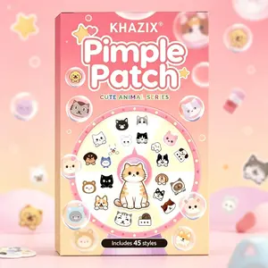 KHAZIX Cute Animal Acne Patches, Invisible & Cute on Face, Single Item, Made in China, No Alcohol or Aerosol, 12 Months Shelf Life