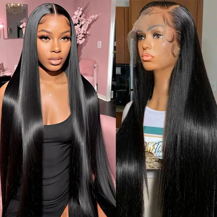 Bling Hair Thick 13x6 Straight Human Hair Wig for Black Women, Brazilian Natural Color, 180 Density, Transparent Lace Hairline with 13x4 Frontal & 4x4 Closure, #SohoChic#tiktokshopstockup