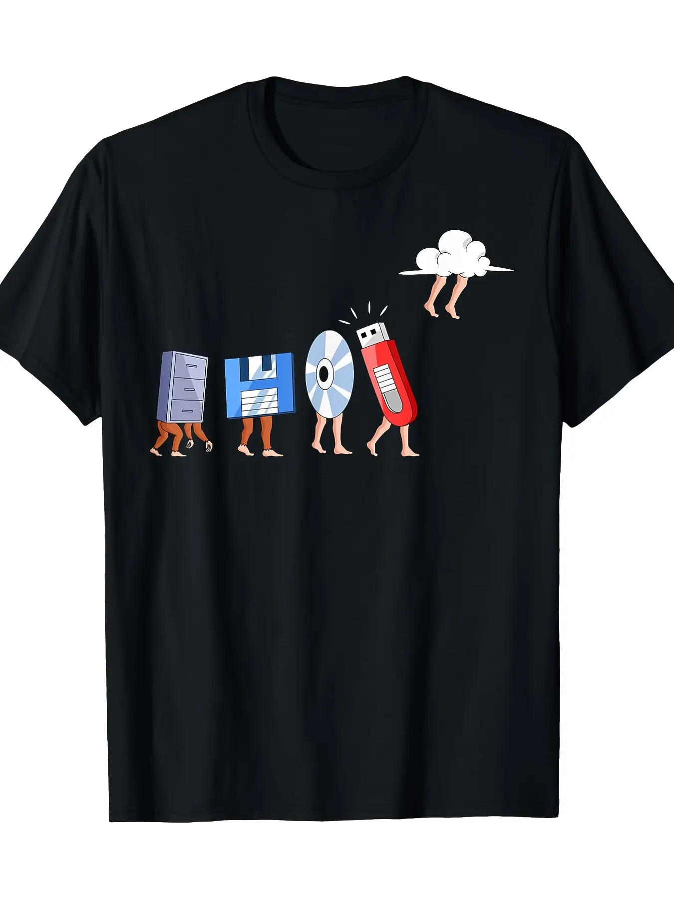 Programmer Evolution Graphic Computer Engineers Nerds Humorous Graphic Tees Casual Men's Top Vintage Funny T-shirt Crewneck Breathable