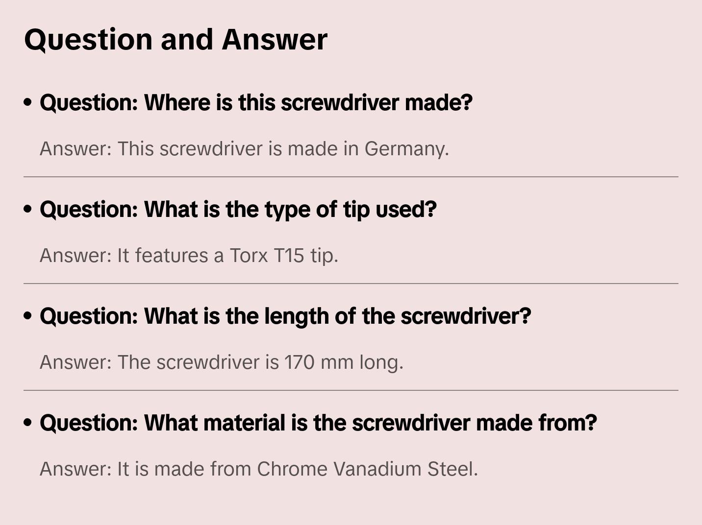 Wiha Tools 27841 ESD Safe Screwdriver TORX® T15, L.170 mm