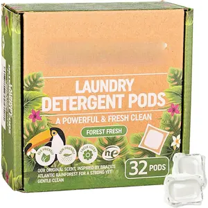 Laundry Detergent Pods, 32 Count,  Scent, , , HE Compatible,  Stain & Odor Removal,  Friendly
