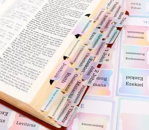 Colorful Rainbow Bible Tabs for Kids & Adults 90 Multi-Color Index Tabs Efficient Scripture Locating Ultra-Thin Durable Material Fits Most Bible Versions Smart Organization System