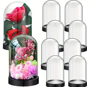 20-piece mixed set, DIY transparent plastic jars with lids, lightweight white decorative containers suitable for floral arrangements and packaging embellishments, ideal for holiday crafts and storage. Perfect for gift-giving and as a gift packaging set.