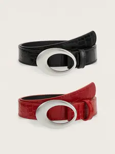 Trendy American Retro Y2K Belt, Punk Leather Belt, Ethnic Style Leather Belt, Versatile Denim Jeans High-End Waistband, All Seasons Fashion Accessory, Stylish Belts