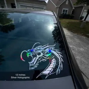 Chinese Dragon Head Decal – Asian Dragon Vinyl Sticker for Cars, Trucks, Windows | Tribal Japanese Style Dragon Graphic