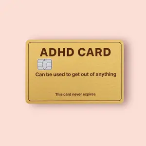 ADHD Card Holographic Credit Card Sticker Debit Skin Decal Cover Waterproof Vinyl Easy To Apply
