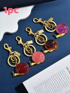 Vintage Luxury Snail Bag Charm, Resin Shell with Keychain, Keychain Accessories, Multi-Color Options, Perfect Gift for Graduation, Mother's Day, Birthday